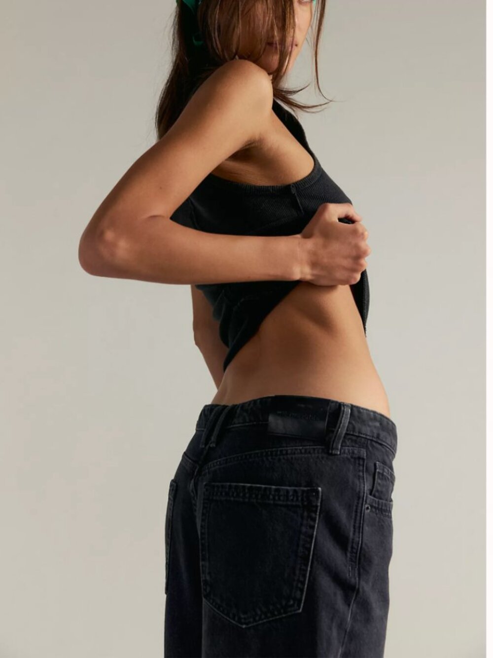 Free People Black Wide Leg Flare Jeans - Picture 2 of 4